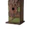 Glitzhome&#xAE; Hanging 2-Tiered Distressed Wood Bird House with Flowers